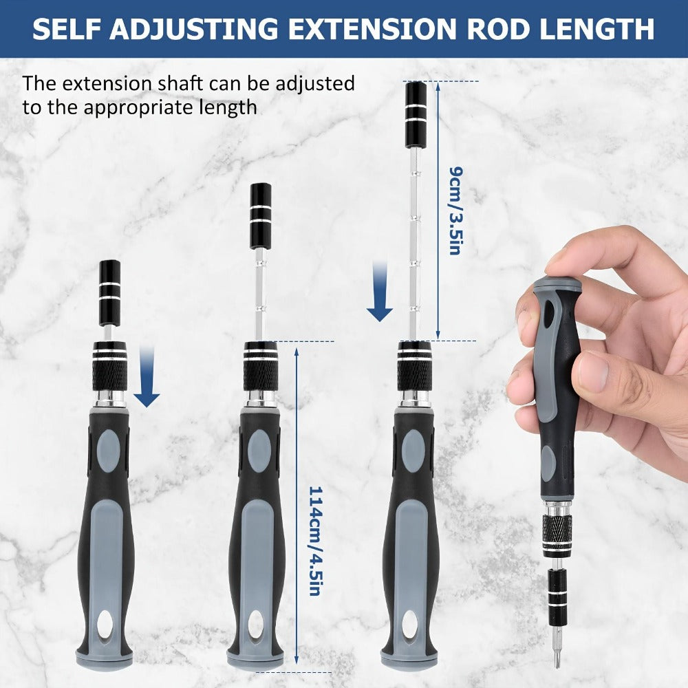 Precision Screwdriver Set 32-in-1 with Magnetic Tips ¨C Chrome Vanadium Steel Repair Tool Kit, Anti-Slip Ergonomic Handle for iPhone, Laptop, Watch, Camera & Electronics Repair