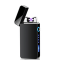 USB Electric Lighter Dual Arc Plasma ¨C Windproof Flameless Rechargeable Lighter with LED Power Display, Touch Sensor, Metal Body, Ideal for Outdoor Camping Candles Holiday Gift (No Battery Required)