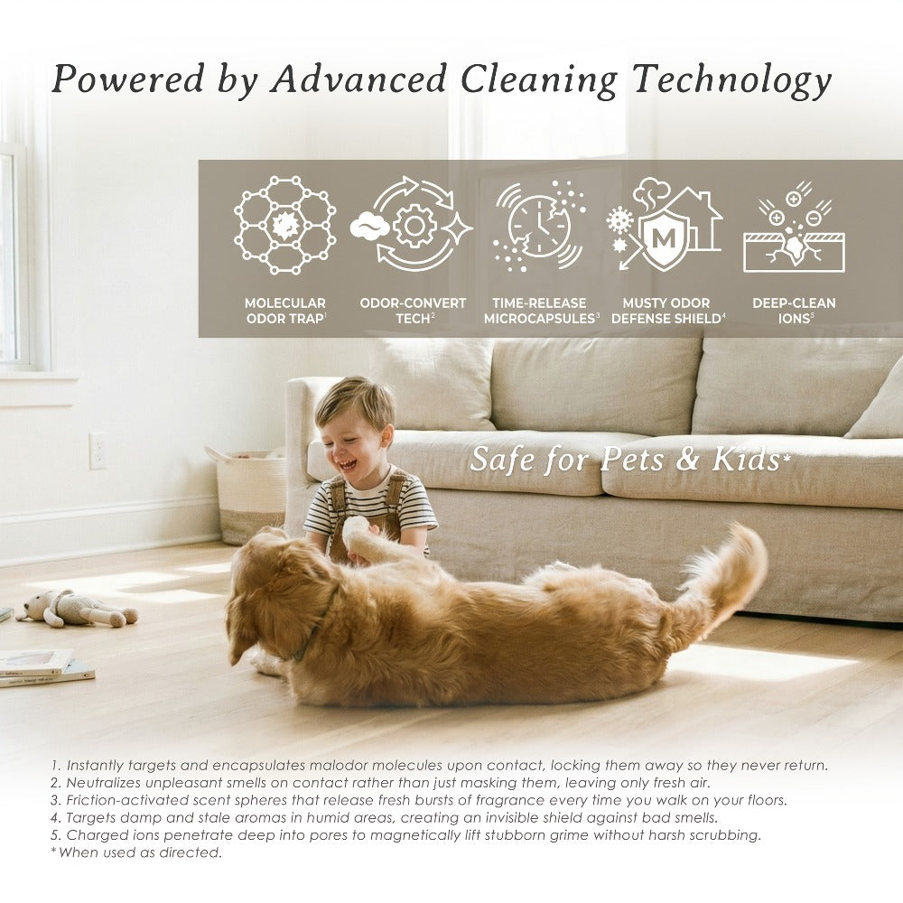 Concentrated Floor Cleaner 4X Formula 32 fl oz, SWANTALK Mop Soap Multi-Surface Streak-Free Floor Wash, Perfume-Inspired Deodorizing Cleaner, Pet Friendly ¨C Brazilian Breeze, Island Coconut, Pacific Linen