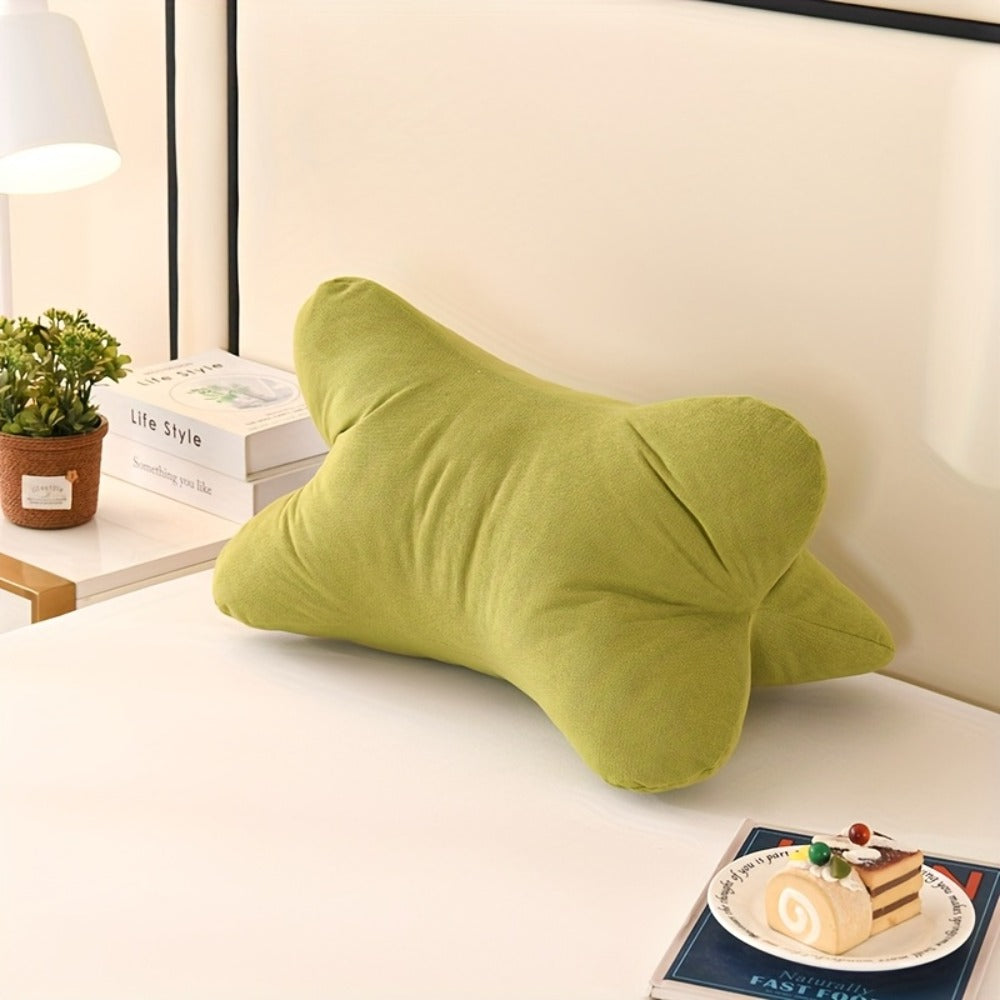Triangular Lumbar Support Pillow Chenille, Soft Breathable Back Cushion with Hidden Zipper for Office Chair Sofa Bed, Lightweight Washable Wedge Pillow for Neck Back Support