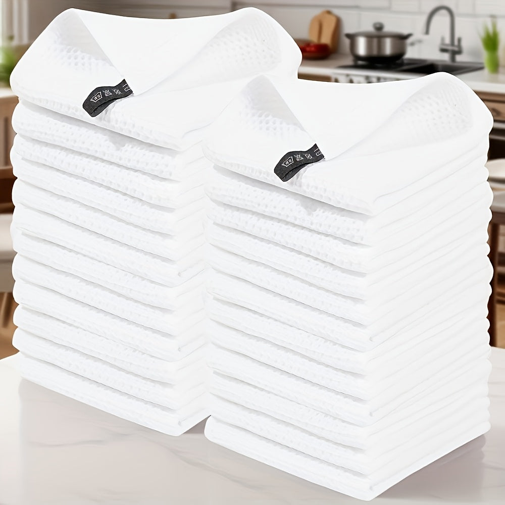 Kitchen Dish Cloths 23pcs 100% Cotton Waffle Weave Ultra Soft Absorbent Quick Dry Dish Towels 12x12 Inch for Cooking Cleaning Wiping Hands Kitchen Decor Gift