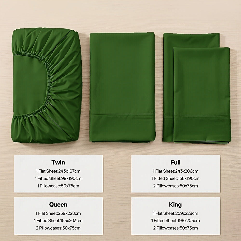 Bamboo Bed Sheet Set 6-Piece Cooling Soft Bedding with Deep Pocket Fitted Sheet - Viscose Derived from Bamboo Sheets Twin Full Queen King Size Breathable Wrinkle-Resistant Luxury Bedding Set