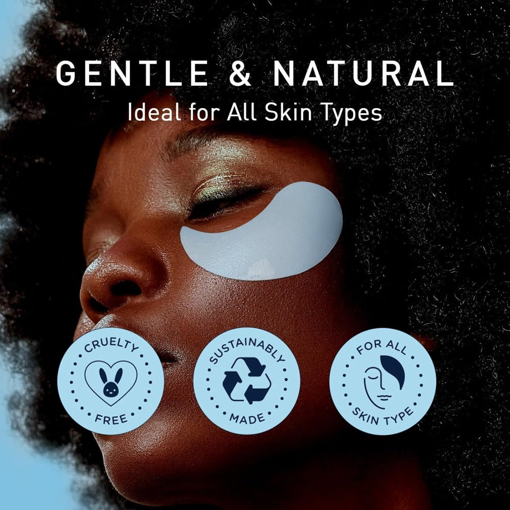 Collagen Eye Patches 60pcs with Caffeine & Niacinamide Under Eye Mask for Dark Circles Puffiness Tightening Intense Hydration Anti-Aging Eye Care for Women Men
