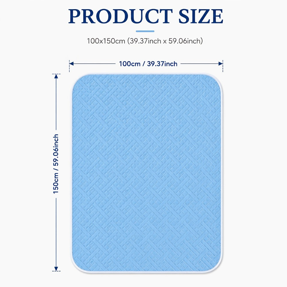 Washable Incontinence Pad Leak Proof Mattress Protector Reusable Cotton Bed Pad for Seniors Elderly Teens Menstruation Quilted Underpad Multiple Sizes