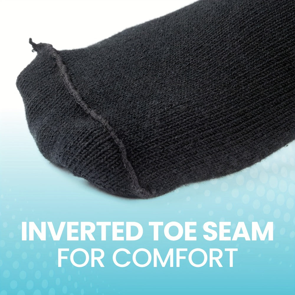 Extra Wide Socks for Swollen Feet 6 Pairs Stretch to 30 Inch Non-Binding Seamless Loose Fit Neuropathy Bariatric Edema Socks for Men Women Plus Size Seniors Multi Color