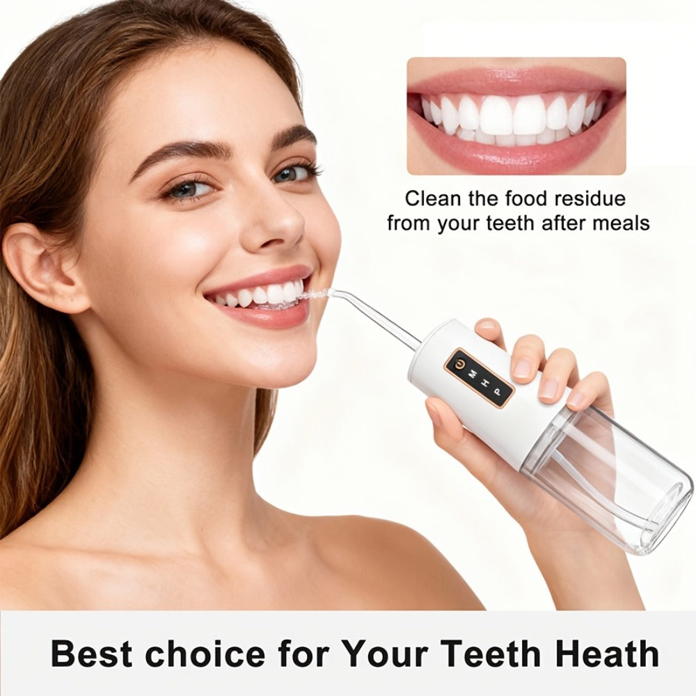 Water Flosser Oral Care Kit ¨C 3-Mode Portable Electric Dental Cleaner, USB Rechargeable, 4-Function Nozzle, Tooth Whitening Device & Electric Toothbrush Set for Travel & Home Use