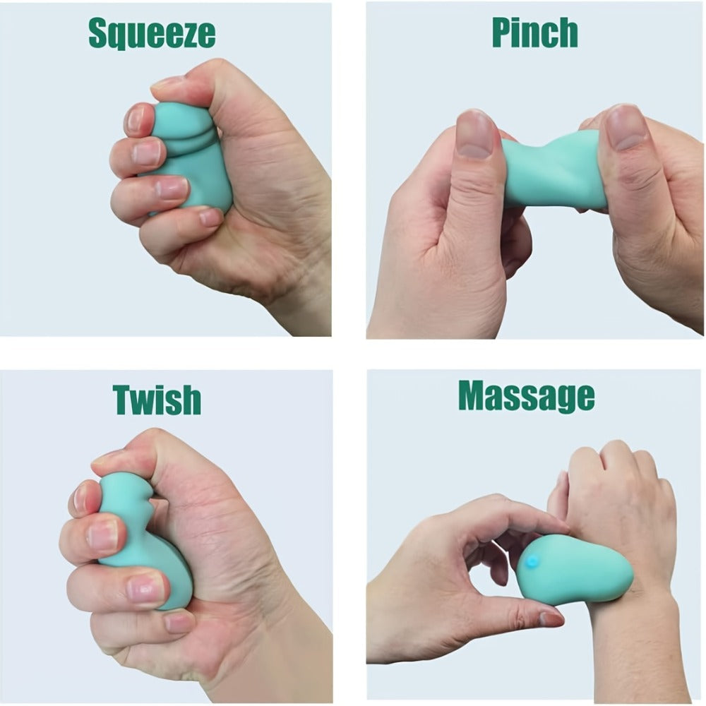 Electric Hand Massager with Vibrating Ball, Multi-Functional Squeeze Therapy Device for Finger Massage, Hand Exercises, Stress Relief & Rehabilitation ¨C Ultra-Soft Personal Massager