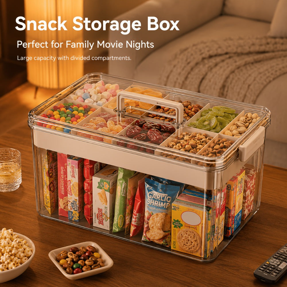 Medicine Storage Box with Handle, Multi-Layer Transparent Plastic Pill Organizer Cabinet, Portable Home Medicine Chest for Bedroom Bathroom Office Desk, Spacious Drug & First Aid Supply Organizer
