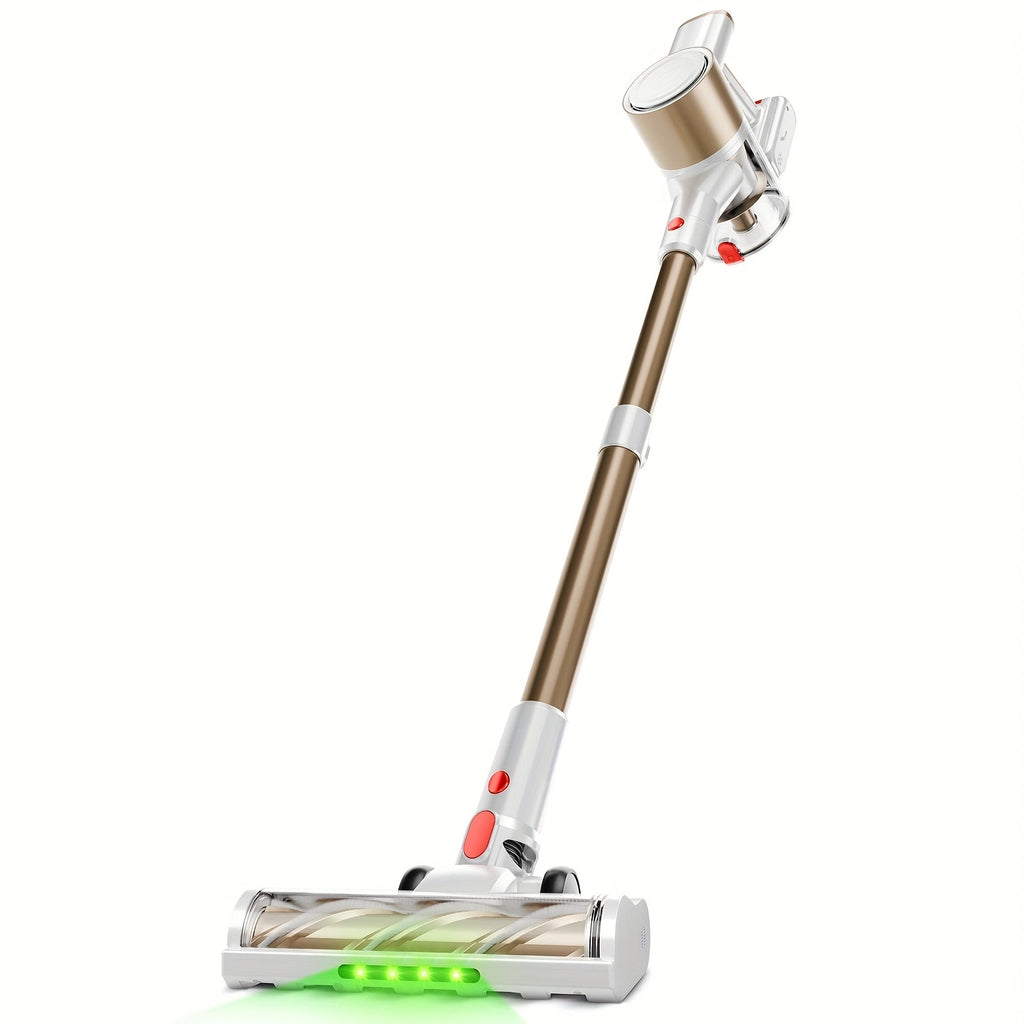 Cordless Stick Vacuum Cleaner 51-68KPa 3-Speed LED Floor Brush 45-Min Runtime Detachable Lightweight for Pet Hair Carpet Hard Floor