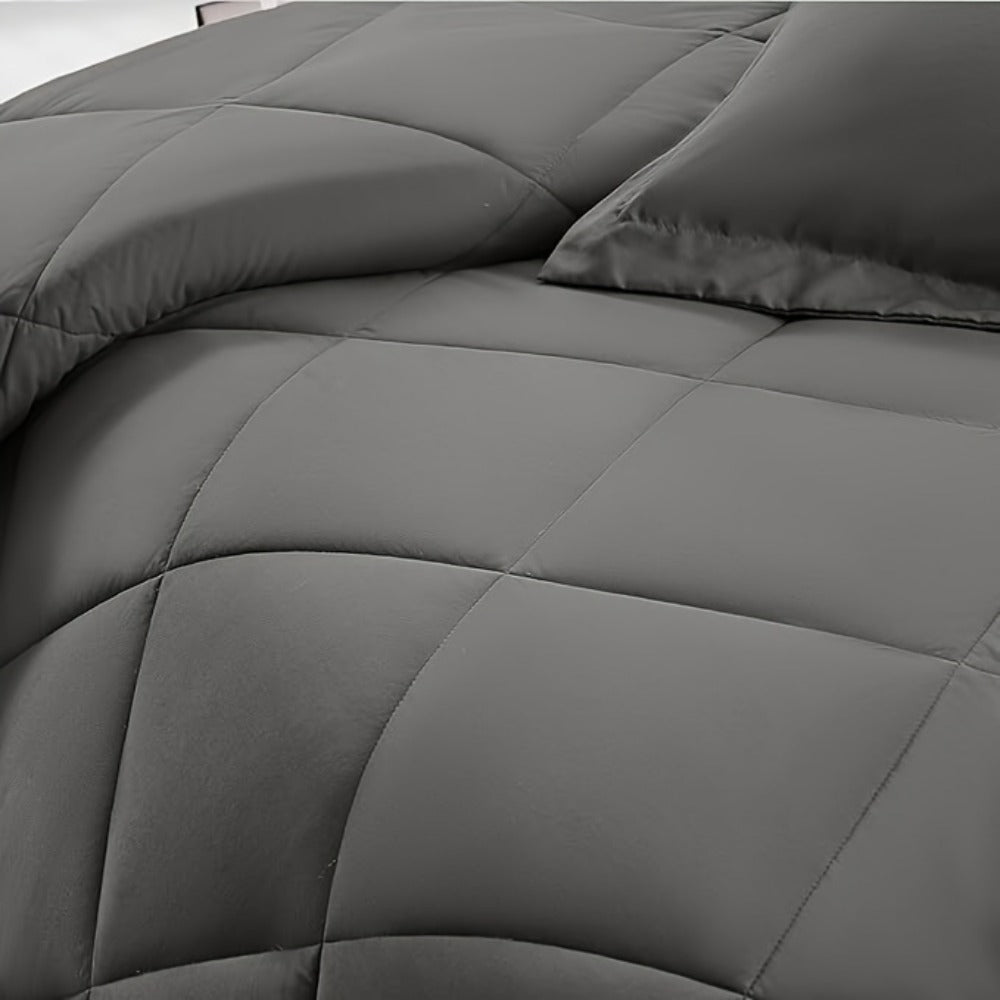 Comforter Set 7-Piece Bed in a Bag Queen King Full Soft Microfiber Down Alternative Comforter Fitted Sheet Flat Sheet Pillow Shams Pillowcases All Season Bedding Set 34 Colors