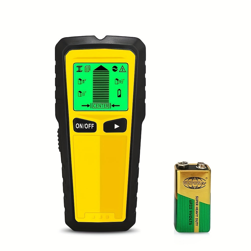 Wall Stud Finder 5-in-1 Electric Wood Metal AC Wire Detector with LCD Display Sound Alert 3-Depth Stud Scan for DIY Home Construction TV Mount Cabinet Install