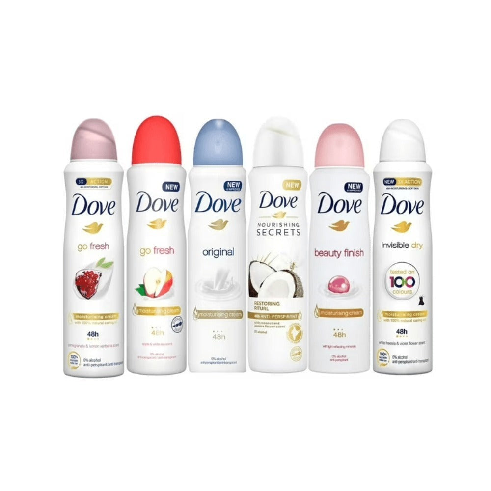 Dove Women Deodorant Spray 150ml Long-Lasting Scent Protection Anti-Perspirant Body Spray for Women ¨C 48H Freshness, Gentle on Skin, Bulk Pack Options