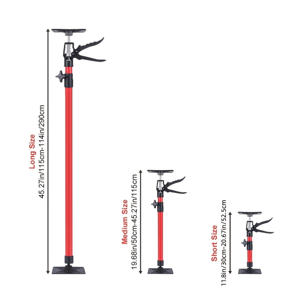 Telescopic Support Rod Adjustable 11.8-114in 154 lb Heavy Duty Anti-Slip Third Hand Support System 2pcs Drywall Lifting Cabinet Jack Wardrobe Installation Prop Tool-Grade Support Kit