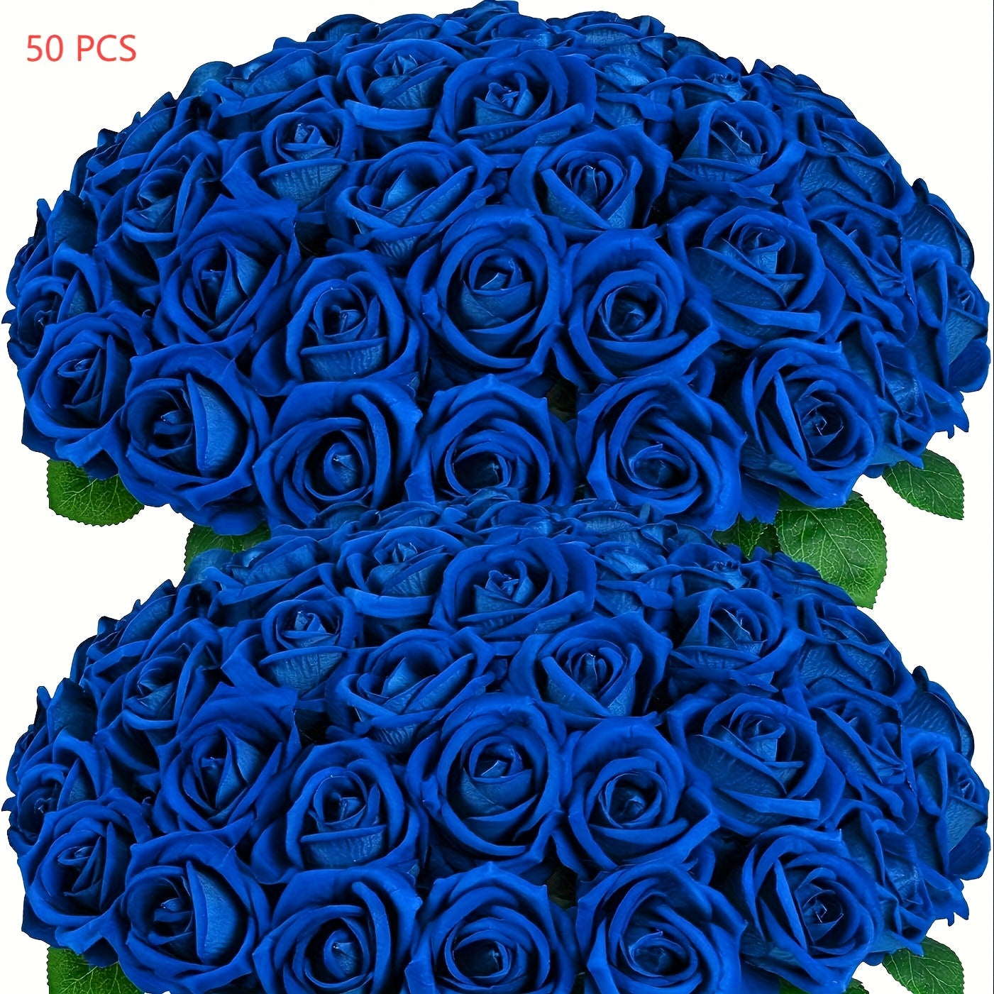 Artificial Roses Bulk with Long Stems ¨C Real Touch Velvet Fake Flowers for Wedding Bouquet, Bridal Centerpiece, Valentine's Day, Mother's Day, Home Decor (50/100pcs, Multi Colors)