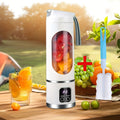 Portable Juicer USB Rechargeable with LED Display - Handheld Personal Blender for Smoothies, Juice & Ice Crush, Li-Ion Battery Powered Mini Juicer Cup for Home, Gym, Travel & Outdoor, Multiple Styles