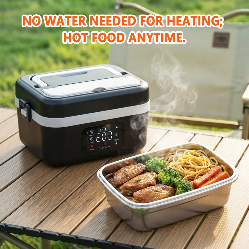 Self-Heating Lunch Box Electric Cordless Food Warmer 1L Portable Rechargeable Heated Lunch Box for Office Car Outdoor 8000mAh Battery