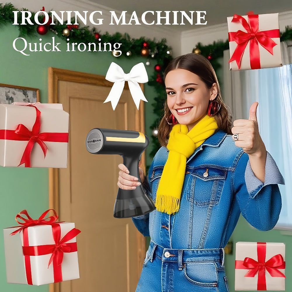 Handheld Garment Steamer 1100W 20s Fast Heating 300ml Water Tank Wrinkle Remover Steam Iron for Clothes Travel Business Home Clothing Care with Cleaning Brush Black White Carbon Fiber