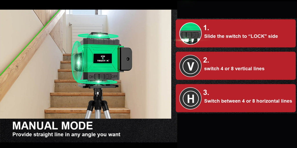 16-Line 4D Laser Level 360¡ã Self-Leveling Cross Line Laser with Rechargeable Battery ¨C Professional Rotary Laser for Construction, Tiling, Framing & Interior Alignment