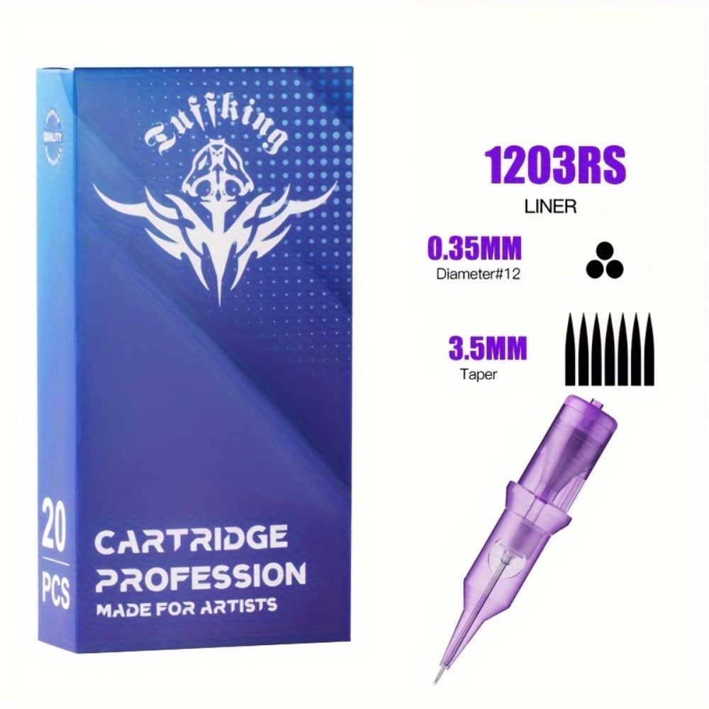Disposable Tattoo Needles Mixed Size Sterilized RL RS M1 0.35mm ¨C Safety Tattoo Needle Set for Tattoo Artists and Beginners, Body Art Supplies 30 40 100 Piece Bulk Pack