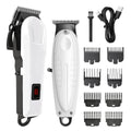 Men's Hair Clipper Set Cordless Beard Trimmer Electric Shaver Grooming Kit with LCD Display USB-C Rechargeable for Home Barber Haircut Mustache Travel Father's Day Gift