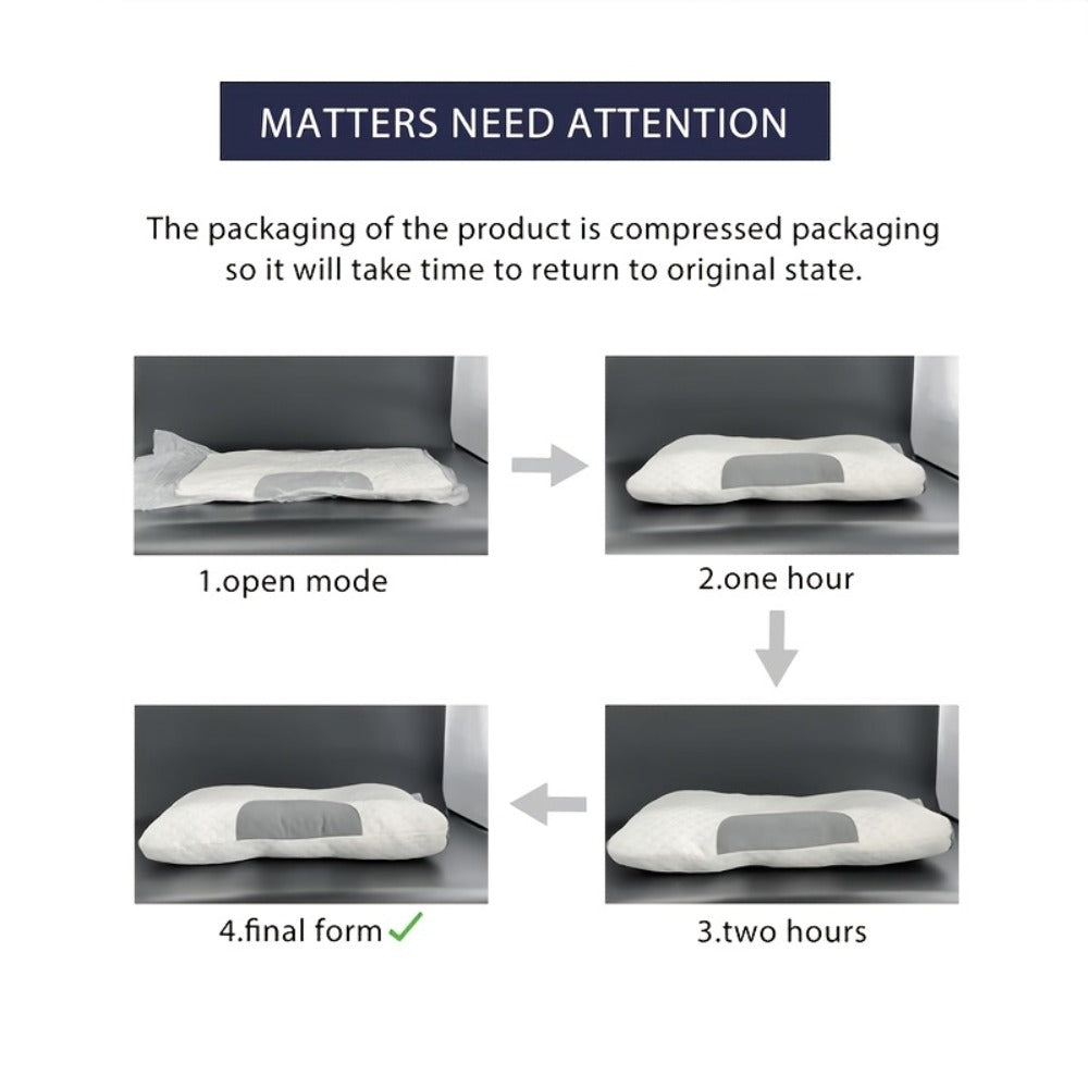 Ergonomic Neck Pillow 2-Pack Orthopedic Contour Support, Removable Zippered Cover, Breathable Fabric, All-Season Cervical Spine Relief, Neck & Shoulder Massager Pillow