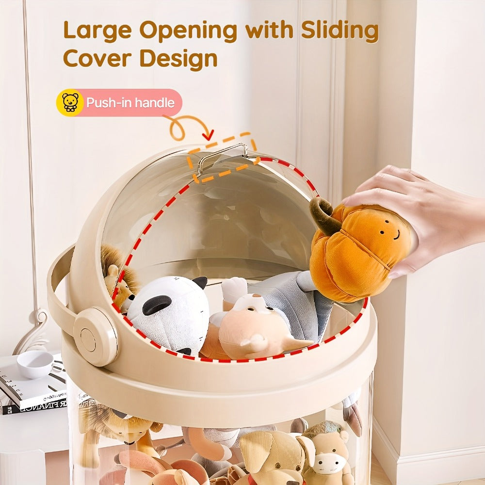 Stuffed Animal Storage Tower ¨C Clear Plastic Toy Organizer with Layered Shelves, Visible Spacious Display Box for Kids Room, Living Room & Bedroom, Great Christmas Gift for Girls