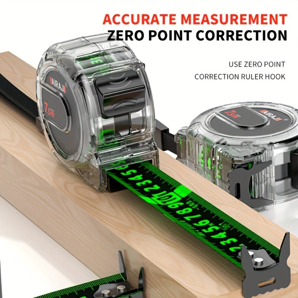 Steel Tape Measure Heavy Duty Fluorescent Anti-Drop Durable Measuring Tape 5M 7M 10M with Wide Blade for Home Construction Woodworking DIY