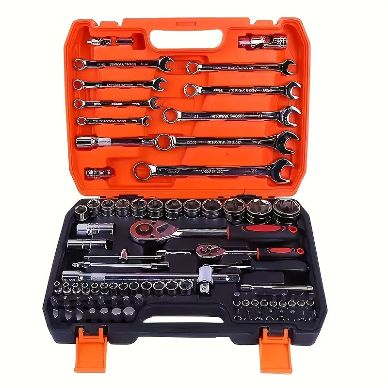Premium Stainless Steel Repair Tool Kit 55/82/94/121PCS ¨C Complete Automotive & Home Repair Set | Multi-Function Hand Tools | No Charging Required | Easy to Use | Perfect Gift for Men