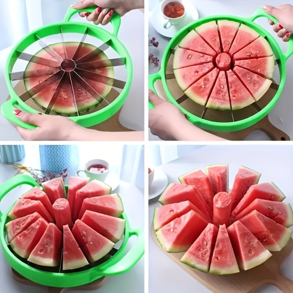 Stainless Steel Watermelon Slicer Cutter Fruit Divider Kitchen Gadget