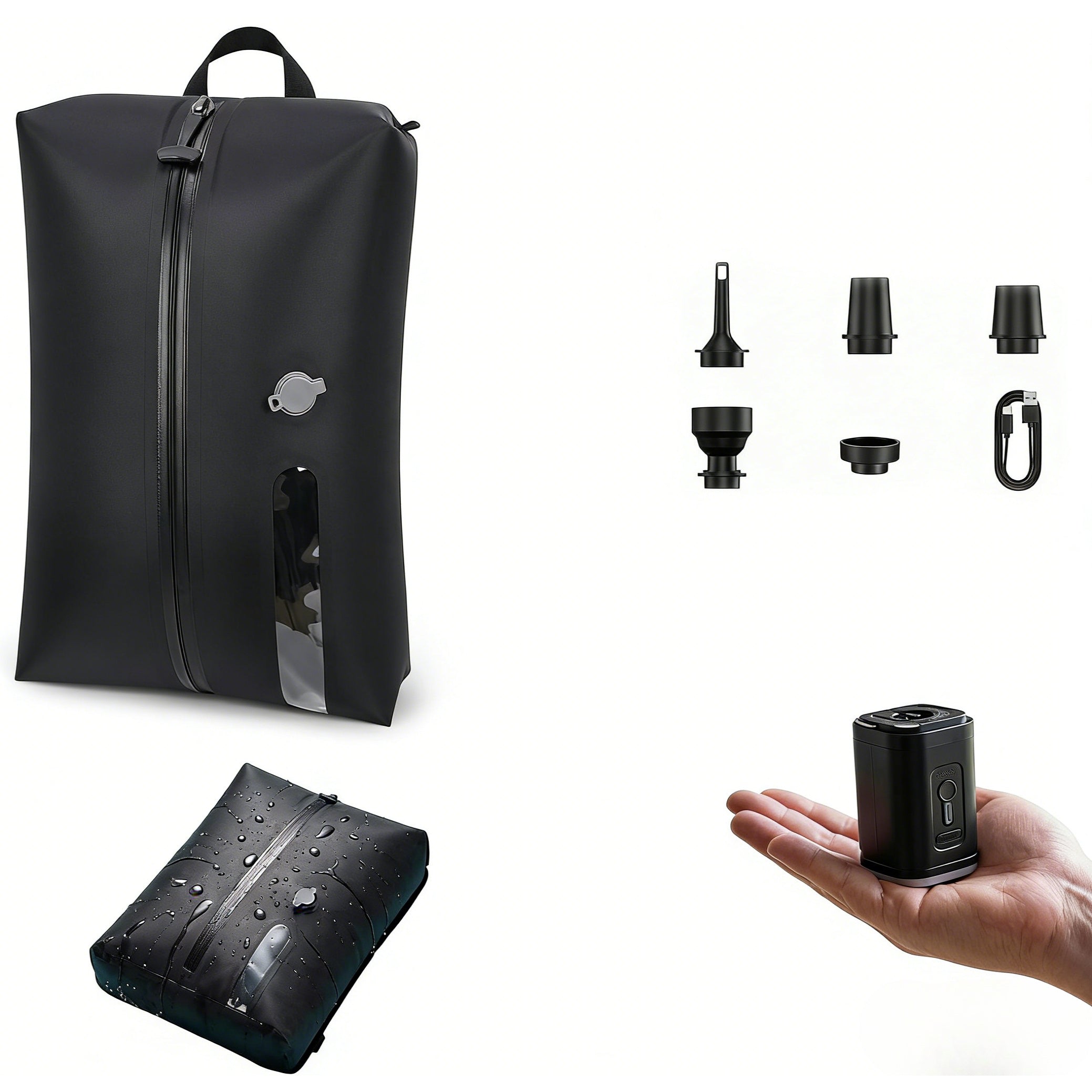Vacuum Storage Bags with Electric Pump - Space Saving Travel Compression Bags for Luggage, Clothes & Bedding, Reusable Airtight Organizer
