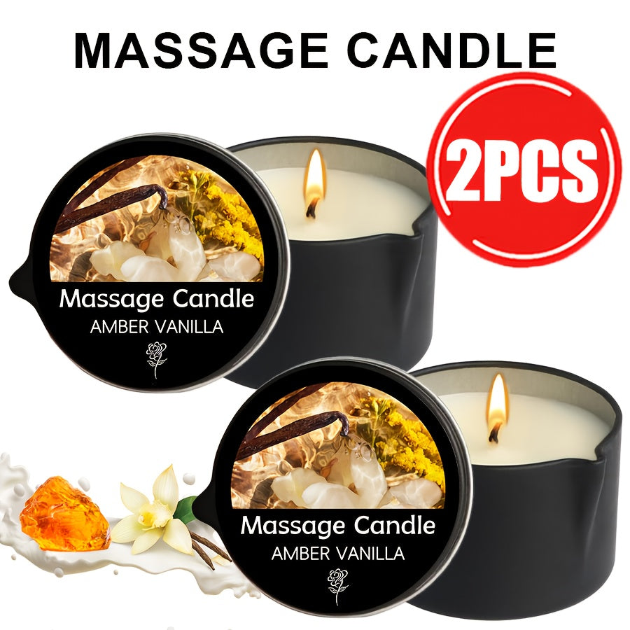 Massage Oil Candle 2-in-1 Soy Wax Scented Candle with Essential Oil Warm Moisturizing Body Lotion 20+ Scents Spa Pedicure Nail Salon Wedding Valentine Gift for Women
