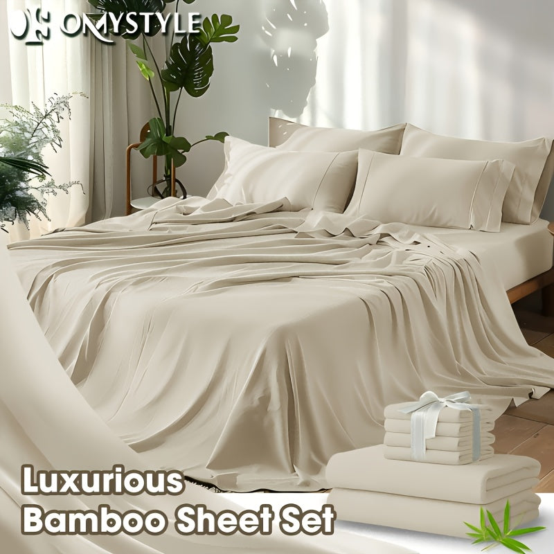 Fitted Sheet Set Cooling Deep Pocket - 2000TC Soft Microfiber Bed Sheet, Shrink Fade Wrinkle Resistant, 11 Colors 4 Sizes