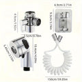 Handheld Shower Head Kit with Hose Bracket Diverter Faucet Adapter High Pressure Portable Shampoo Spray Set for Bathroom Sink Hair Washing Travel