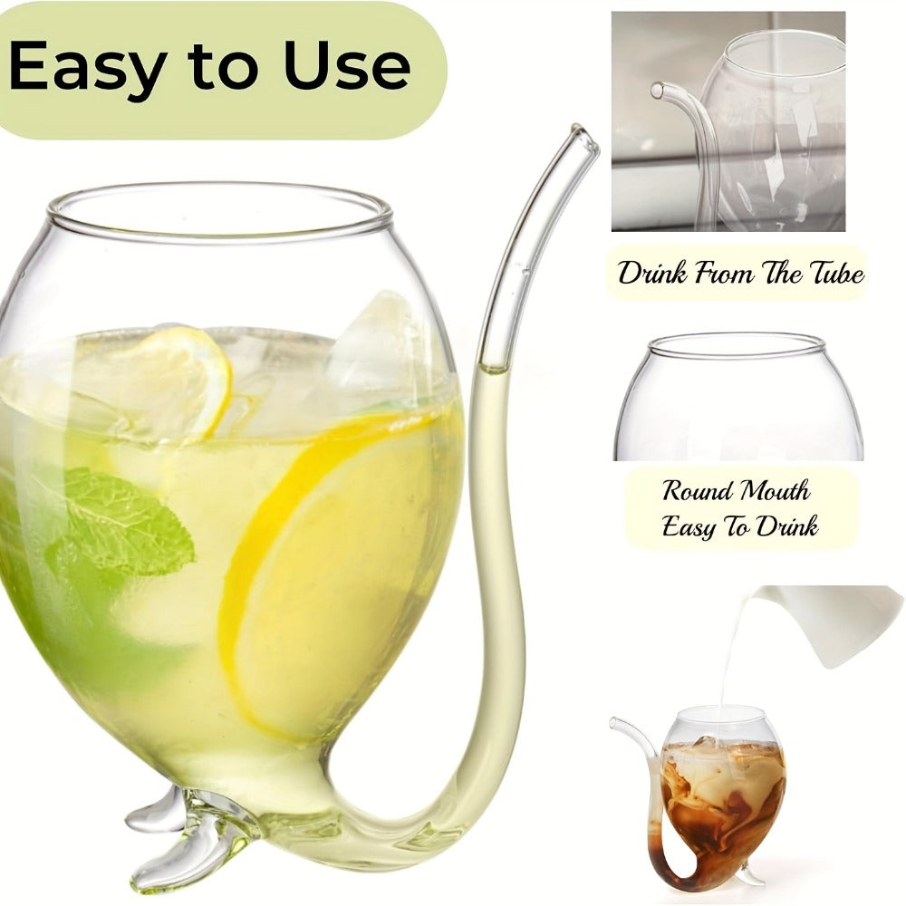 Halloween Cocktail Glasses Set of 4 ¨C 12 Oz Vampire Crane Tail Pirate-Themed Cups with Straw ¨C Reusable Insulated Drinkware for Champagne, Juice & Ice Cream ¨C Halloween & Christmas Party
