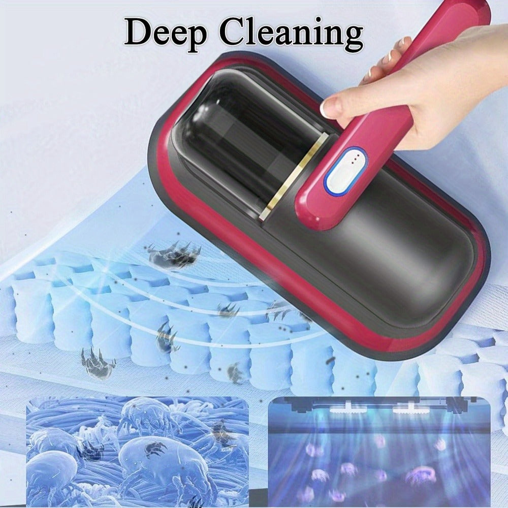 Cordless Mattress Vacuum Cleaner with Ultrasonic Heating & HEPA Filtration ¨C Portable Bed Vacuum for Dust Mites, Pet Hair, Sofas, Upholstery & Carpets
