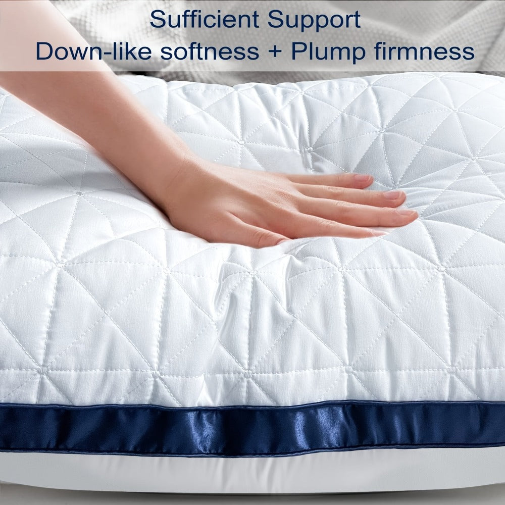 Hotel Luxury Bed Pillows for Sleeping ¨C Down Alternative Gusseted Pillow Set, Supportive & Breathable for Side Back Stomach Sleepers, Standard Queen King Size, Pack of 2 or 4