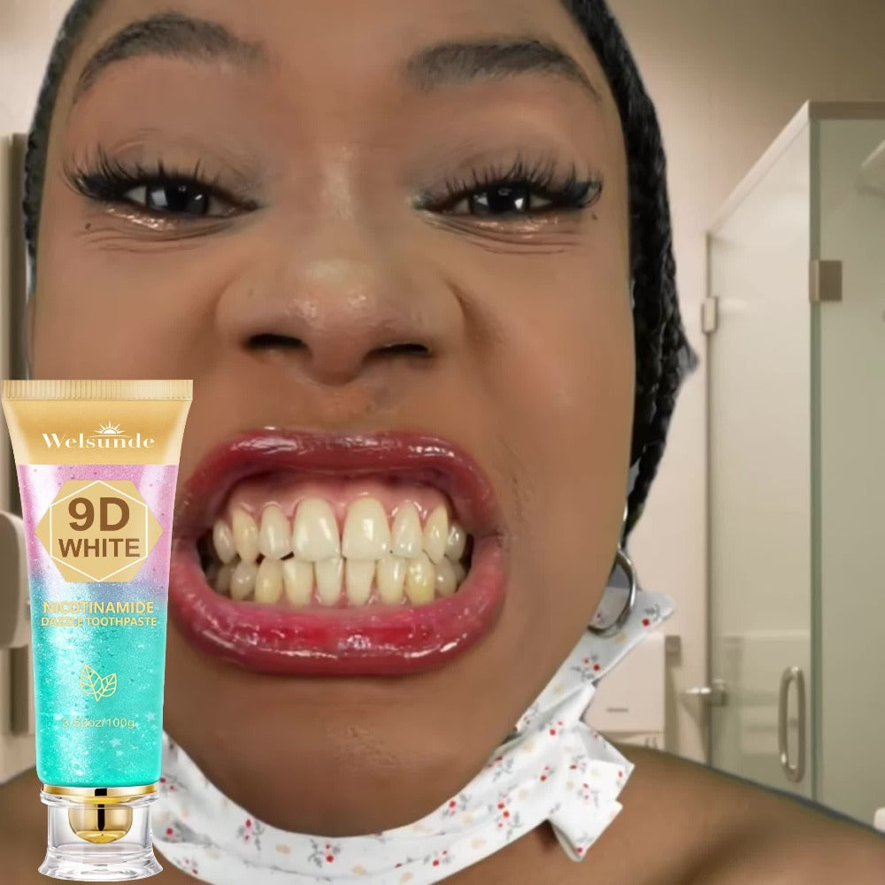 Niacinamide Toothpaste 9D Whitening Toothpaste for Stain Removal Fresh Breath Deep Cleansing Enamel Protection Minty Flavor Gentle on Gums Travel Size Oral Care for Women Men Daily Use