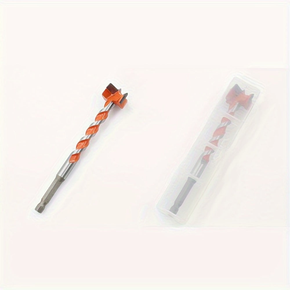 Long Drill Bits Set 5PCS Alloy Extended Length Hex Shank Auger Drill Bit for Wood Door Lock Plastic Hole Drilling Electric Screwdriver Compatible Woodworking Tool Kit