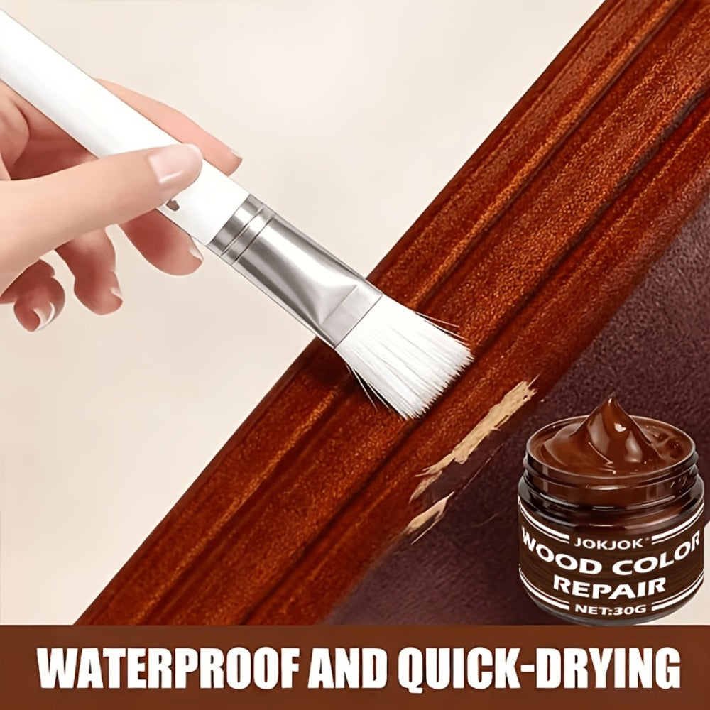 Wood Repair Paste Filler - Furniture Scratch Crack Restore Agent for Doors Cabinets Tables Chairs Floors - Color Restoring Wood Putty Easy Apply Fast Dry Surface Repair Kit
