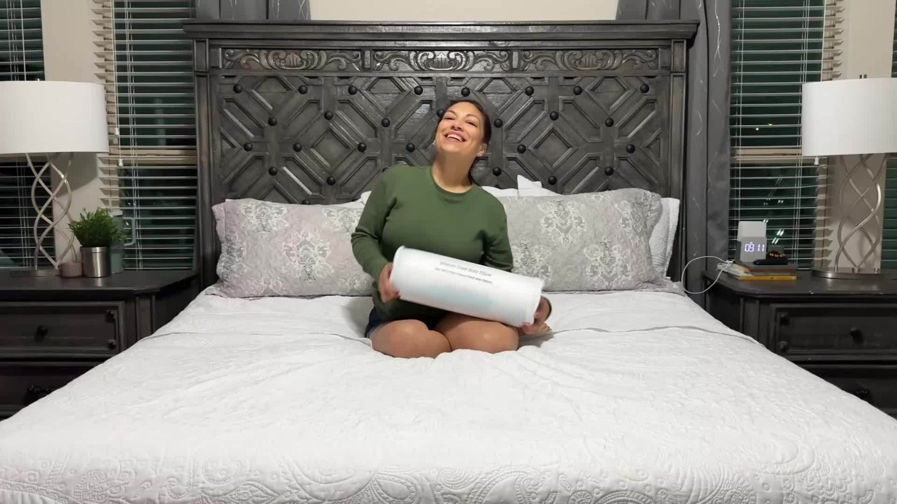 Body Pillow for Adults Full Body Pillow Firm Long Sleeping Pillow for Back Stomach Side Sleeper Bed Pillow Support Pregnancy Pillow Grey Pink