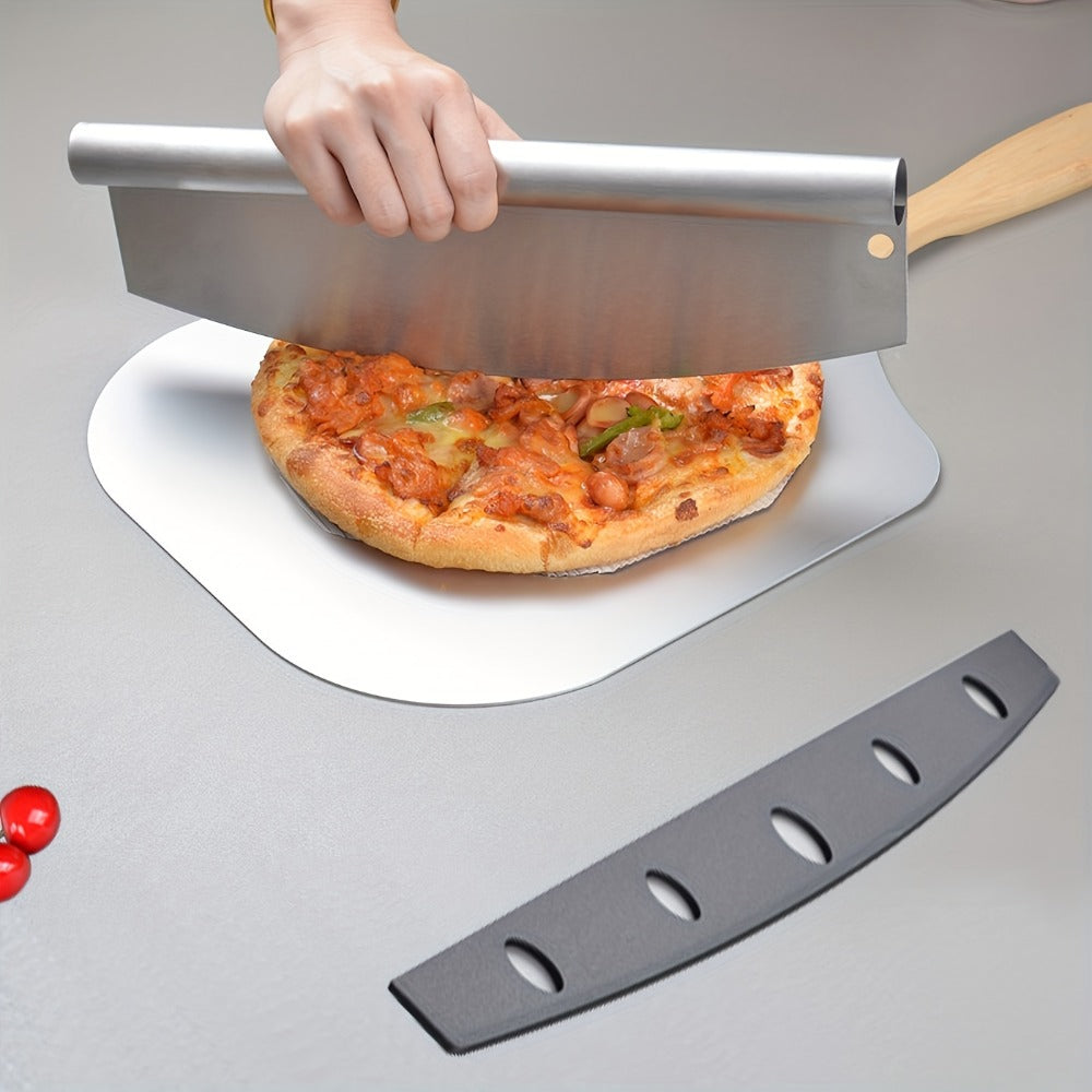 Pizza Making Set with Pizza Peel, Nonstick Pizza Pan, Perforated Pan, Pizza Cutter, Oven Mitts, Pie Server & Basting Brush, Complete Pizza Tools Kit for Oven & Grill, 7-Piece or 8-Piece