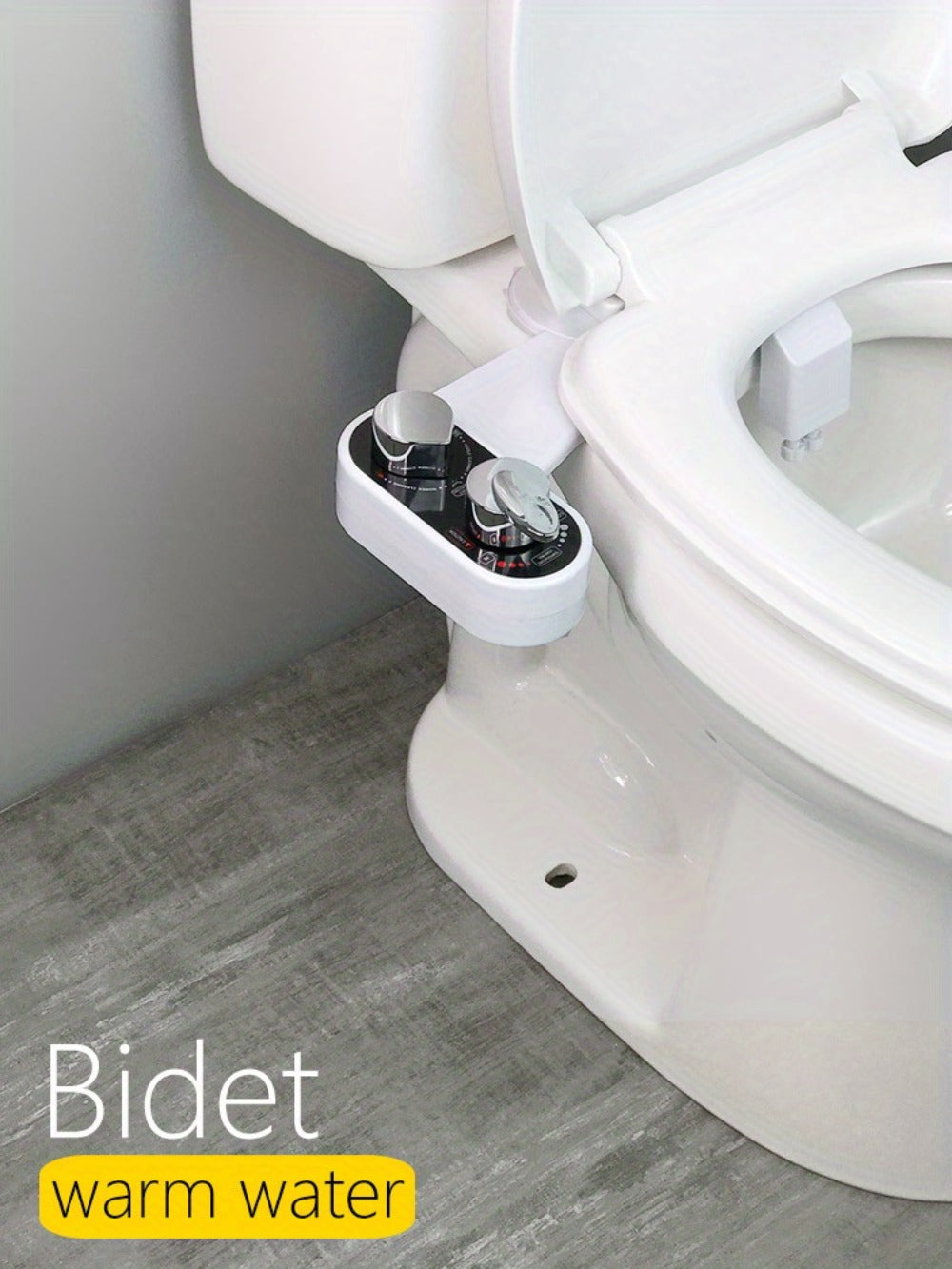 Bidet Attachment Hot and Cold Water ¨C Dual Nozzle Non-Electric Toilet Seat Bidet, Rear & Feminine Wash, Self-Cleaning Retractable Nozzle, Adjustable Warm Water Pressure, Easy Install