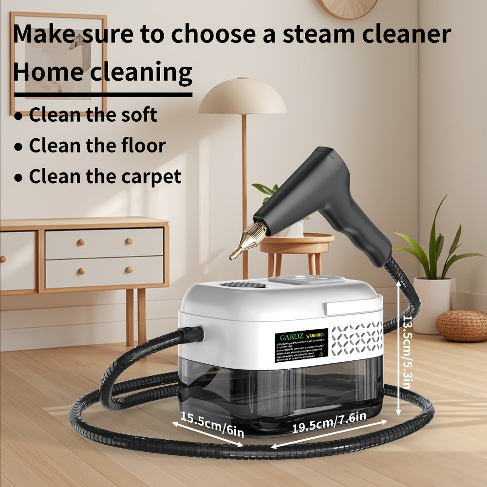 Handheld Steam Cleaner High Pressure High Temperature LCD Multi-Speed for Kitchen Grease Sofa Tile Grout Carpet Home Cleaning