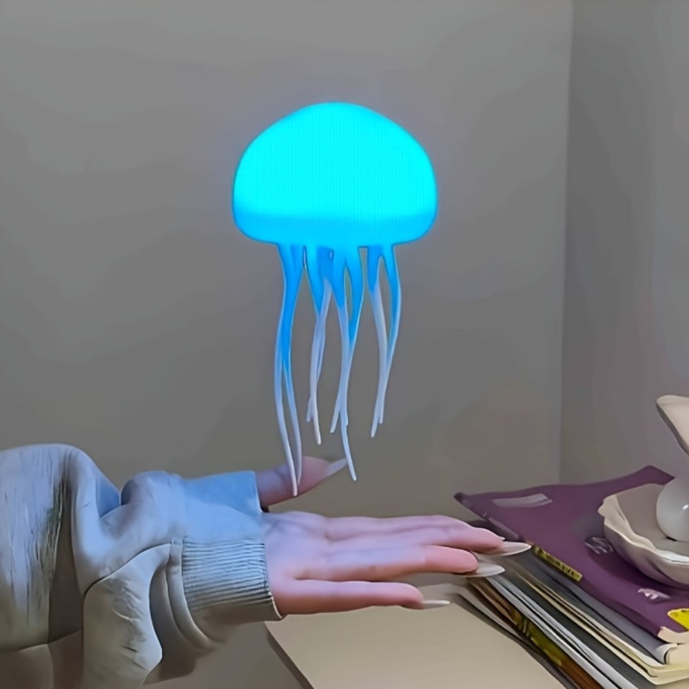 Jellyfish Night Light USB LED Table Lamp - Touch Control Gradient Color Changing Fantasy Desk Light for Bedroom Kids Room Party Decor Aesthetic Room Decoration