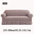 Seersucker Sofa Slipcover Elastic Band Closure Pet-Friendly All-Purpose Sofa Cover for Living Room Home Decor Protection ¡ª Single 2 4 Seater Multiple Colors