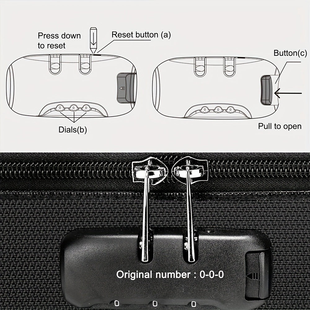 Fireproof Document Organizer Bag with Combination Lock Multi-Compartment Portable File Storage for Home Office Travel Cards Gadgets