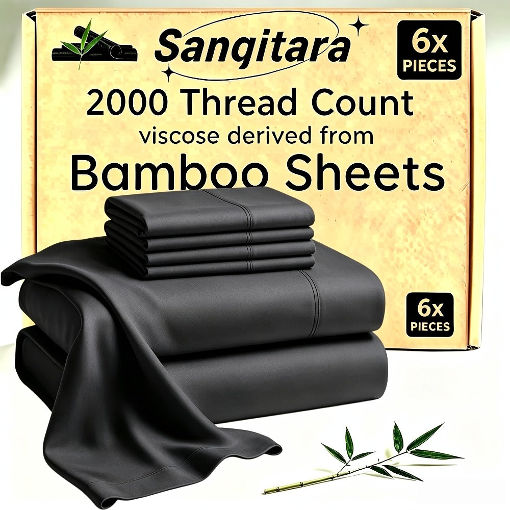 Cooling Fitted Sheet Bamboo Blend Ultra-Soft Deep Pocket Bed Sheet for Hot Sleepers Twin Full Queen King Size Machine Washable Breathable Cooling Bedding White Black Gray Navy Purple Apricot