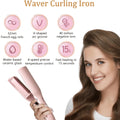 32mm Wave Curling Iron - Women's Hair Curler for Long-Lasting Deep Curls & Instant Beach Waves, Professional Salon Styling Tool for All Hair Types, Easy to Use, Gift for Women, Travel & Home Use