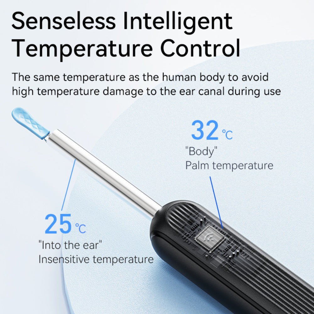 1080P Ear Wax Removal Tool with Camera ¨C Wi-Fi Ear Cleaning Kit with 6 Spoons & Tweezers, Rechargeable, Visual Ear Cleaner for Safe Ear Care at Home