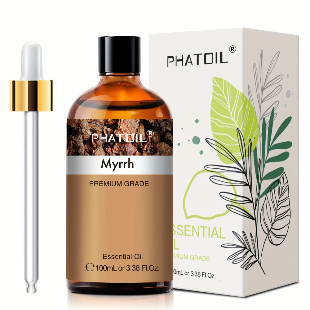 Myrrh Essential Oil 100ml ¨C Pure Undiluted Therapeutic Grade Natural Oil for Diffuser, Humidifier, Candle Making & Skincare | Long-Lasting Aroma, No Additives